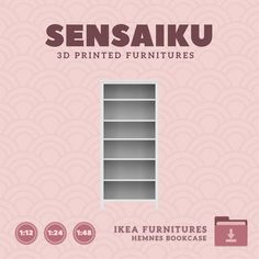 This listing is for miniature furniture. Actual sized object can be obtained in IKEA Website Name: HEMNES Bookcase Manufacturer - IKEA Recommended Printer: Resin 3d Printer Series: Furniture Designers Series Scale: 1:12, 1:24 & 1:48 Ikea HEMNES Bookcase: A 3D Printable Miniature for Your Projects Are you a miniature enthusiast or a collector of tiny furniture models? The iconic Ikea HEMNES Bookcase has been specially designed for 3D printing at three popular miniature scales: 1:12, 1:24, and 1:48. Whether you're building a dollhouse, creating dioramas, or simply want to add a touch of modern style to your miniature collection, this file offers the perfect opportunity to bring the beloved Ikea design to life. This 3D printable model captures the sleek, simple aesthetics of the original HEMN Building A Dollhouse, Ikea Hemnes Bookcase, Hemnes Bookcase, Hemnes Ikea, 3d Printed Furniture, Ikea Design, Ikea Website, Fdm Printer, Dollhouse Bedroom