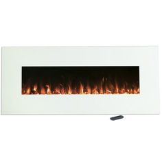 Bring the beauty and warmth of a real fireplace into your home with the Fire Places Electric Fireplace by Northwest. This fake fireplace includes a remote control that lets you change between 750W and 1500W heat settings, set a 30-minute to 7.5-hour automatic shutoff timer, switch between 10 different flame colors, dim the brightness, or switch to heat-free operation from anywhere in the room. The versatile fireplace includes mounting hardware for easy installation above your mantle or on your bedroom wall, allowing you to transform your living space into a lap of luxury. Color: White. Basement Studio Apartment, Real Fireplace, Wall Mounted Electric Fireplace, Mounted Electric Fireplace, Flame Colors, Wall Mounted Fireplace, Fake Fireplace, Basement Studio, Wall Mount Electric Fireplace