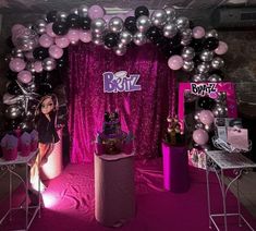 a birthday party with balloons and decorations