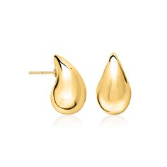 Ross-Simons - 14kt Yellow Gold Teardrop Earrings. You've seen them everywhere, and now it's time to make them yours! Our 14kt yellow gold teardrop earrings boast a liquid-like sheen that's simply irresistible. No matter what you wear or pair them with, they'll polish off every outfit to stunning effect. Post/clutch, 14kt yellow gold teardrop earrings. Gold Teardrop Earrings, Droplet Earrings, Simply Irresistible, Teardrop Earrings, Christmas List, Concert Outfit, And Now, Gold Earrings, Fine Jewelry