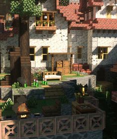 Minecraft Outdoor Ideas, Minecraft Images, Minecraft Medieval, Minecraft Room, Minecraft Furniture, Minecraft Plans, Minecraft Construction, Minecraft Inspo