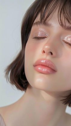 Summer Fresh Makeup Look, Glossy Skin Aesthetic, Fresh Faced Makeup Look, Makeup Trends Spring/summer 2024, Makeup Summer 2024, Summer 2024 Makeup Trends, Fun Summer Makeup, Trend Makeup 2024, Party Wear Makeup Look