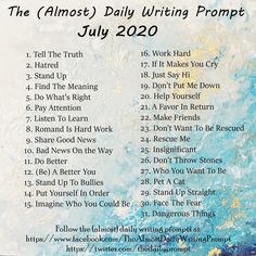 the almost daily writing project july 2020