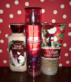 For Your Consideration Bath and Body Works Winter Candy Apple Full Sizes you will receive the following: 1 Fine Fragrance Spray Mist 1  Body Lotion 1 Sparkling Snowflake Scrub  _________________________ Items are new and come from a pet free/smoke free home.  Please bid with confidence, as your product will ship no later than one business day after the end of the auction and receipt of payment.  Please feel free to ask any questions that you may have. Thank you! Pow Apple Fragrance, Winter Candy Apple, Spray Lotion, Sweet Smell, Bath And Body Care, Body Care Routine, Candy Apple