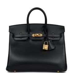 This Birkin is in Black box calf leather with gold hardware and has tonal stitching, front flap, two straps with center toggle closure, clochette with lock and two keys, and double rolled handles.The interior is lined with black chevre and has a zip pocket with an Hermes engraved zipper pull and an open pocket on the opposite side.Collection: UOrigin: FranceCondition: New and never worn (plastic on hardware) Accompanied by: Hermes box, Hermes dustbag, felt, clochette, lock, two keys, clochette d