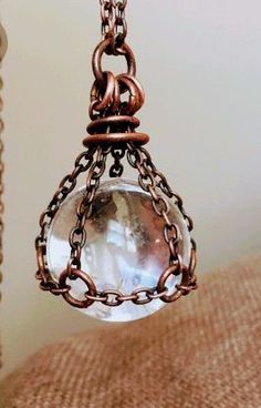 Crystal Ball Necklace, Jewellery Shops, Jewellery Photography, Wire Jewellery, Milton Keynes, Ball Necklace, Diy Schmuck, Clear Quartz Crystal