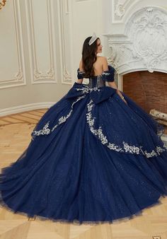 Vizcaya by Morilee Illusion Corset Quince Dress 89480 – Terry Costa Champagne Xv Dresses, Corset Quince Dress, Blue Quince Dress, Quince Blue, Quinceanera Blue, Royal Blue Quinceanera Dresses, Royal Blue Quince, Corset Ball Gowns, Quince Stuff