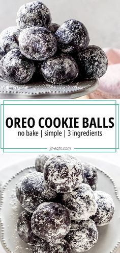 oreo cookie balls on a plate with the title above it