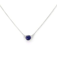 "14k Sapphire Diamond Necklace | Real Gold Minimalist Necklace | 5.0MM Blue Sapphire Pendant | September Birthstone Necklace | Sapphire Charm | Valentines Gift P R O D U C T 𝄪 D E T A I L S ✽ Sapphire Birthstone. Strong. Brilliant. Cheerful. ✽ Metal: 14k Yellow Gold, White Gold & Rose Gold ✽ Chain Length: 14\" - 20\" (Classic Rolo Chain) ✽ Center Stone: Choice of 5.0 mm Natural Sapphire or Lab-Created Sapphire (approx. 0.5ct) ✽ Diamond Size: 2.0 mm x 2pcs (total 0.06ct) ✽ Diamond Color: G ✽ Dia Luxury Sapphire Birthstone Necklace, Luxury Round Sapphire Birthstone Necklace, Classic Sapphire Necklace In White Gold, Classic White Gold Sapphire Necklace, Classic Sapphire Gemstone Diamond Necklace, White Gold Sapphire Gemstone Necklace, White Gold Sapphire Necklace Round Cut, White Gold Sapphire Round Cut Necklace, Sapphire Round Cut Fine Jewelry Necklace