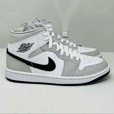 Nike Air Jordan Women’s Air Jordan 1 Mid Grey Fog/Black- White Basketball And Fashion Sneakers. This Is What Everyone Wears To Clubs Or On The Basketball Court!!! Most Trendiest Item To Own!! Women’s: Us 8.5; Uk 6; Br 38; 25.5cm; Eur 40 Women’s Us 8.5; Is Converted Into Youth And Men’s Sizing Men’s Us 7 Youth Unisex Us 7 These Sneakers Are Very Very Hard To Find And Sold On Stock X And Goat For Much Much More. Brand New With Box!!! Silver Air Jordan 1, Nike Shoes Size 3, Nike Shoes High Tops Jordans, Nike Mid Rise Shoes, Best Air Jordans For Women, Teen Nike Shoes, Nike Air Jordan 1s, Nike Shoes Dunks High, Shoes Nike High Tops