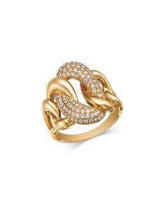 Bloomingdale's Fine Collection Diamond Link Ring in 14K Yellow Gold, 0.95 ct. t.w. Cashmere Travel Wrap, Link Ring, Linking Rings, Wedding Essentials, Shoe Boutique, Boutique Accessories, Scarf Jewelry, Mens Glasses, Tie And Pocket Square