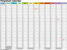 a printable calendar with the dates for each month