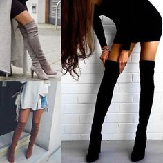 Running Clothing, Womens Knee Boots, High Thigh Boots, Boots Dresses, Fashion Scarves, Cute Heels, Long Boots, Fashion High Heels, Jewelry Women