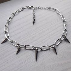 Jewellery Grunge, Grunge Jewellery, Punk Jewellery, Spike Choker, Boho Rocker, Punk Necklace, Goth Necklace, Grunge Jewelry, Goth Earrings