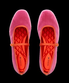 The Hummingbird - Mary Jane Hot Pink Velvet Clothes Clipart, Hot Pink Flats, Birdies Shoes, Unusual Clothes, Velvet Shoes, Womens Ballet Flats, Mary Jane Flats, Lacing Sneakers, Flats For Sale