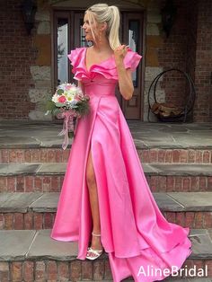 Elegant V-neck Split Side A-line Long Prom Dress,Evening Dress,PD37755 1. Material:soft satin,pognee.2. Color: it can be in custom color, please contact us and tell us dress number, then we will send you more colors to choose.3, Size: can do both standard size and custom size. If you need do custom sized dresses, please send us following measurements or leave a note when place an order.bust______ cm/inchwaist______cm/inchhip:_______cm/inchdress length:_______cm/inchshoulder to shoulder :_______cm/inch (measured from back of shoulder)shoulder to bust :_______cm/inch (measured from middle shoulder to nipple)shoulder to waist :_______cm/inch (measured from middle of shoulder to natural waist)shoulder to floor with shoes on :_______cm/inch (length from middle of shoulder over nipple to floor w Pink Long Party Dress, Hot Pink Prom Dresses, Maroon Prom Dress, Red Mermaid Prom Dress, Hot Pink Prom Dress, Cap Sleeve Prom Dress, Prom Dresses Long Pink, Pink Prom Dress, Lace Formal Dress