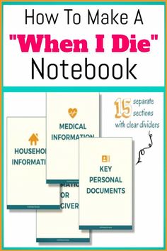 Trust Planning, Advanced Directives, Organize Important Documents, Document Checklist, Final Wishes, Household Notebook, Organize Life