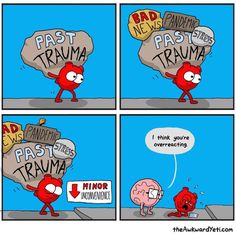 a comic strip with an image of a brain and the caption that says, bad news