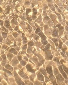 the water is reflecting sunlight on the sandy beach floor, and it looks like ripples in the sand