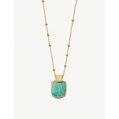 Find MISSOMA Lena 18ct Yellow -vermeil And Amazonite Charm Necklace on Editorialist. Missoma 18ct yellow gold-plated vermeil and amazonite charm necklace Materials:18ct yellow gold-plated vermeilSterling silverAmazoniteDetails:Lobster-clasp fasteningBobble detailingPendant dimensions 14mm x 13mmNecklace length 500mmCare:Clean with a soft, dry clothWarranty:One-year warrantyDisclaimers:Please note - this piece has been certified in accordance with the Hallmarking Act 1973 Gold Charm Necklace, Womens Jewelry Necklace, Lobster Clasp, Charm Necklace, Gold Plate, Gold Necklace, Jewelry Necklaces, Plating, Yellow Gold