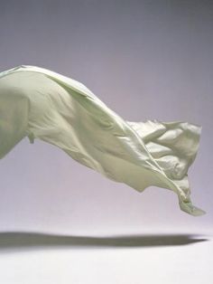 a white cloth blowing in the wind