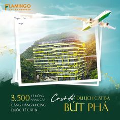 an advertisement for a hotel in the sky with a plane flying over it and music notes below