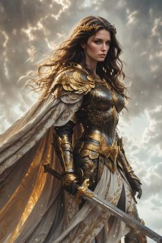 Otto Von Bismarck, Female Armor, Heroic Fantasy, Vertical Images, Female Knight, Digital Poster, Warrior Princess, Dnd Characters, Character Portraits