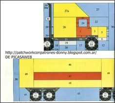 the diagram shows different types of trucks with numbers on each side and two separate sections