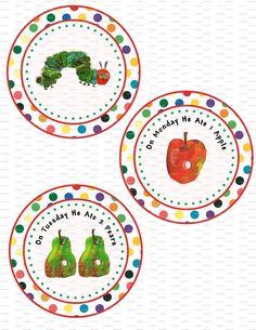 the very hungry caterpillar birthday party plates