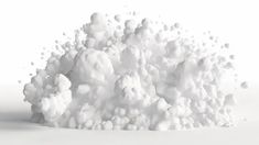 a pile of white cotton sitting on top of a table