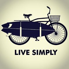 an image of a bike with a fish in the front and words live simply above it