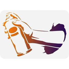 a hand holding a can of beer on top of a white mouse pad with an orange and purple design