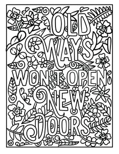 a coloring book page with the words and numbers on it