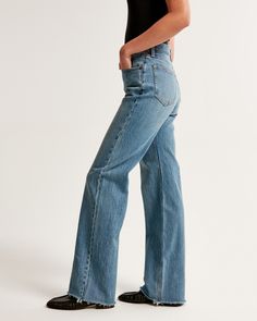 Women's High Rise 90s Relaxed Jean | Women's Bottoms | Abercrombie.com High Rise 90s Relaxed Jean, 90s Jean, Women's Bottoms, Relaxed Jeans, 90s Fashion, Abercrombie Fitch, Women's Jeans, Womens Bottoms, Full Length