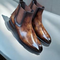 Elevate your everyday style with these classic Chelsea boots. The rich brown hue and burnished finish make them a versatile choice for both casual and semi-formal occasions.


 #menstyle #chelseaboots #classicstyle #fallfashion #shoelover #mensboots" Aging Gracefully, The Beauty, Timeless Design, Patina, Bring It On, Beauty, Quick Saves, Design, Art