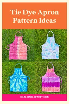 Bright and Colorful Tie Dye Aprons Spiral Tie Dye