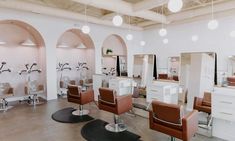 the salon is clean and ready for customers to use