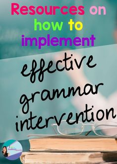 an open book with the title resources on how to implement effective grammar interview