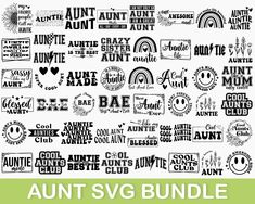 an adult svg bundle is shown with the words and symbols in black on white