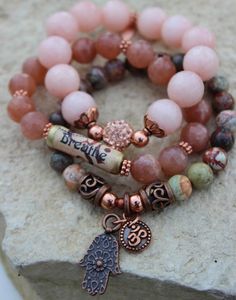 Yoga Chakra Bracelet set Breathe Gemstone Copper by gotchakra Yoga Chakra, Chakra Jewelry, Chakra Bracelet, Yoga Jewelry, Epilator, Styl Boho, Bracelet Tutorial, Diy Schmuck, Bijoux Diy