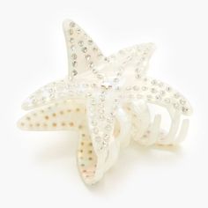 Nwt Brand New Never Worn No Damage Claw Hair Clip, Claw Hair Clips, White Silver, Starfish, Hair Clip, Hair Clips, Forever 21, Hair Accessories, Women Accessories