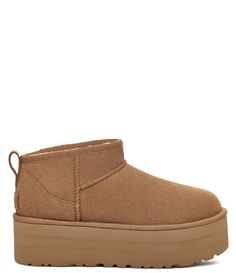 UGG classic mini platform boot Ugh Platform, Ugg Ultra Mini, Ugg Classic Ultra Mini, Ugg Classic Mini, Ugg Classic, Platform Ankle Boots, Classic Mini, Dillard's, Suede Booties