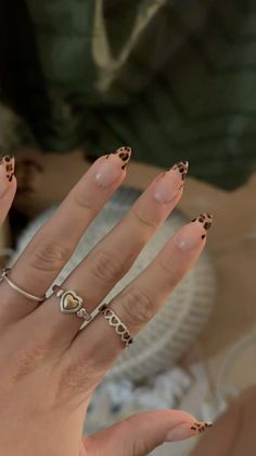 Cheetah print french tip nails almond Leopard Print Nail Art Tutorial, Almond Leapord Nails, Almond Shaped Leopard Nails, Panda Acrylic Nails, French Tip Acrylic Nails Cheetah, French Nails Almond Design, Cute Nails Cheetah, Nail Inspo Leapord, Nails Inspo Winter 2024