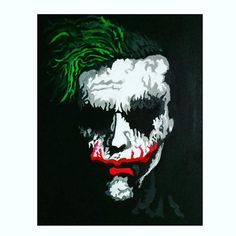 a painting of the joker with green hair