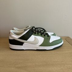 Never Worn Not In Original Box Nike Dunk Low Medium Olive, Nike Shoes Dunk Low, Low Top Nikes, 15 Shoes, Cargo Khaki, Dunks Nike, Green Cargo, Nike Dunk Low, Dunk Low