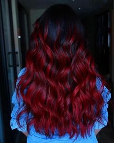 Red Balayage Hair, Black Red Hair, Dyed Red Hair, Strawberry Blonde Hair, Character Aesthetics, Ombré Hair, Pretty Hair Color