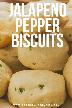 jalapeno pepper biscuits on a plate with text overlay