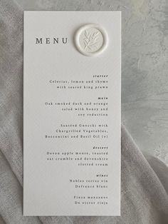 Wedding Menu Ideas - Are you ready to find your solution? Click to fulfill your needs. Menu Card Wax Seal, All White Wedding Invitations, White Invitations Wedding, Menu Wedding Ideas, Wedding Menu Ideas Food, Wedding Menu Food, Menu With Wax Seal, Food Menu Wedding, Menu Design Wedding