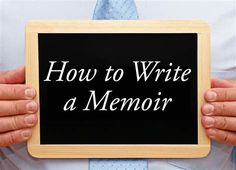 a man holding a blackboard with the words how to write a memory written on it