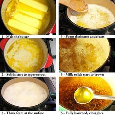 the steps to make an egg mixture in a pot